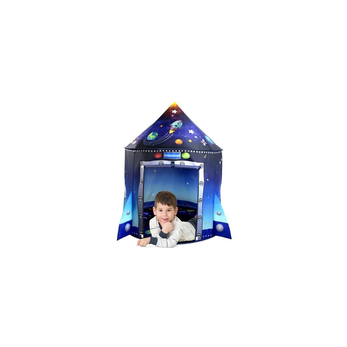 Rocket Ship Kids Play Tent Unique Space And Planet Playhouse Foldable Pop Up Cash Back - RebateKey