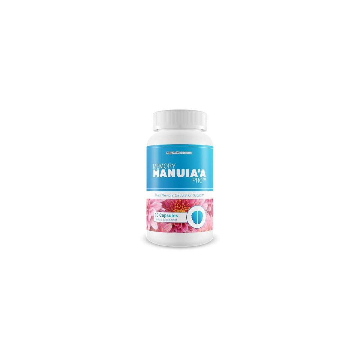 Memory Manuia&rsquo;a Pro - Our Best Supplements for Memory and Brain Fog - Vitamin B12 Lion's Mane Brain & Nerve Support - Nootropic Alpha Brain Support Supplement Improve Recall Focus and Brain Function