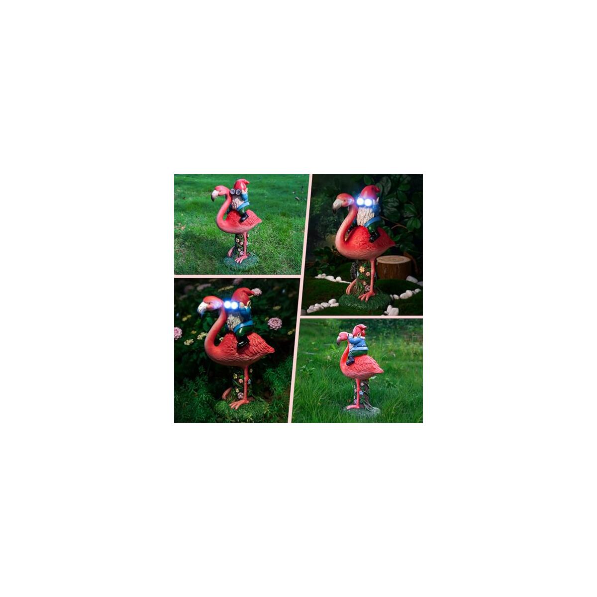 Solar Flamingo Gnome Garden Decor Statue 1 Cashback Rebates - RebateKey