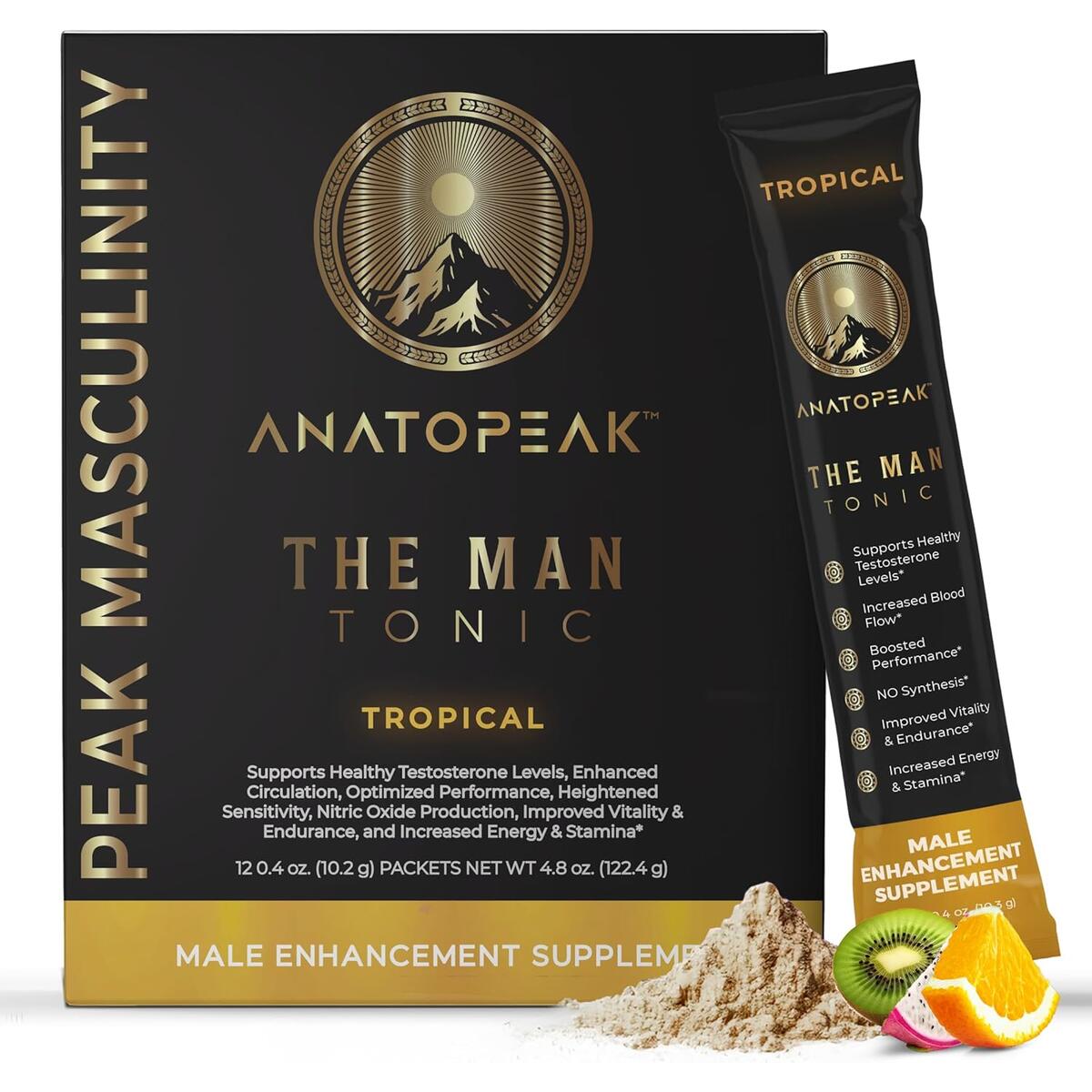 Male Enhancing Supplement Powder - Tongkat Ali, Maca Root, L-Citrulline, L-Arginine, Horny Goat Weed - with Nitrosigine, Nitric Oxide Supplements for Men - 12 Stick Packs (Mixed Berry)