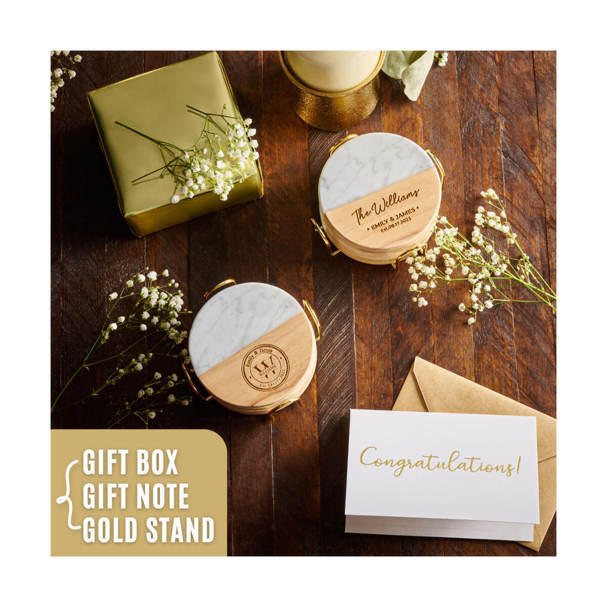 Personalized Wedding Gift Coaster 1 Cashback - RebateKey