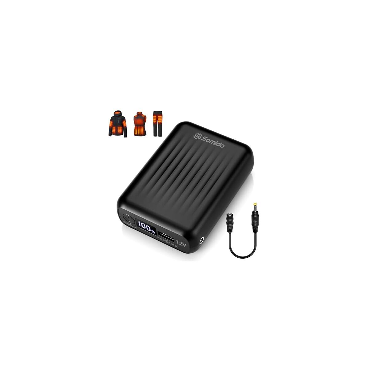 12V 18400mAh Heated Vest Battery Pack Compatible