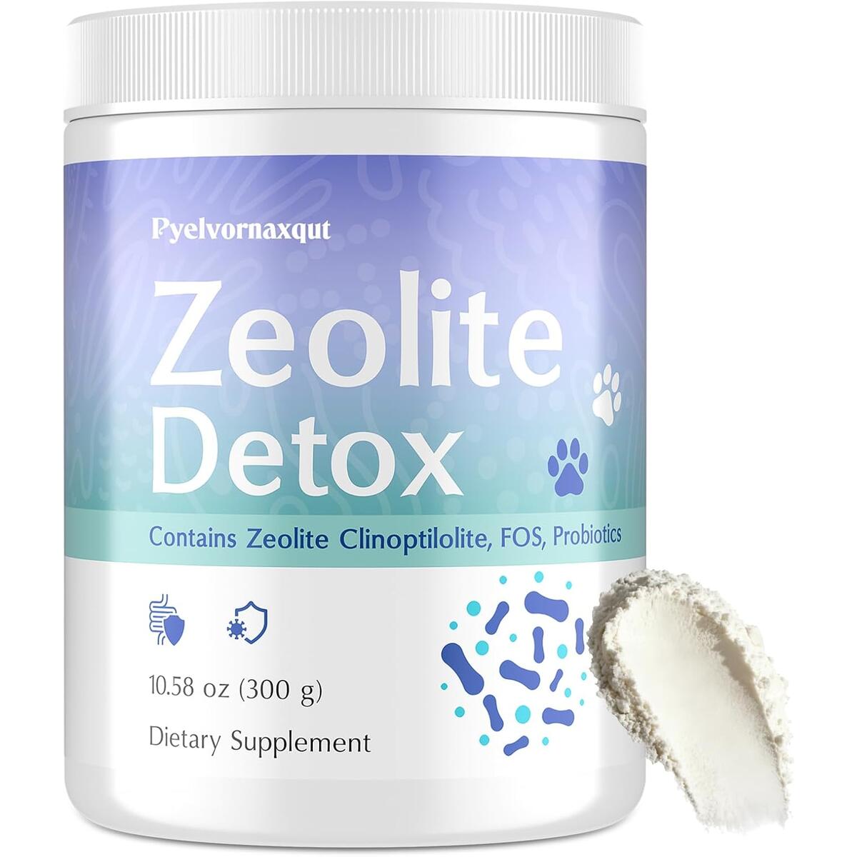 Zeolite Detox Powder, Clinoptilolite with Probiotics & Prebiotic Fiber | Zeolite Detox Supplement, Clinoptilolite, Probiotics & FOS Prebiotic Fiber, Gut & Digestive, 100 Servings