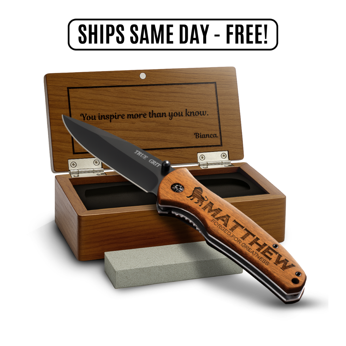 Custom Pocket Knife Gift for Men, Personalized Hunting Gifts, Camping Gift for Dad, Christmas Gift, Fathers Day Gift for Him, Groomsman gift