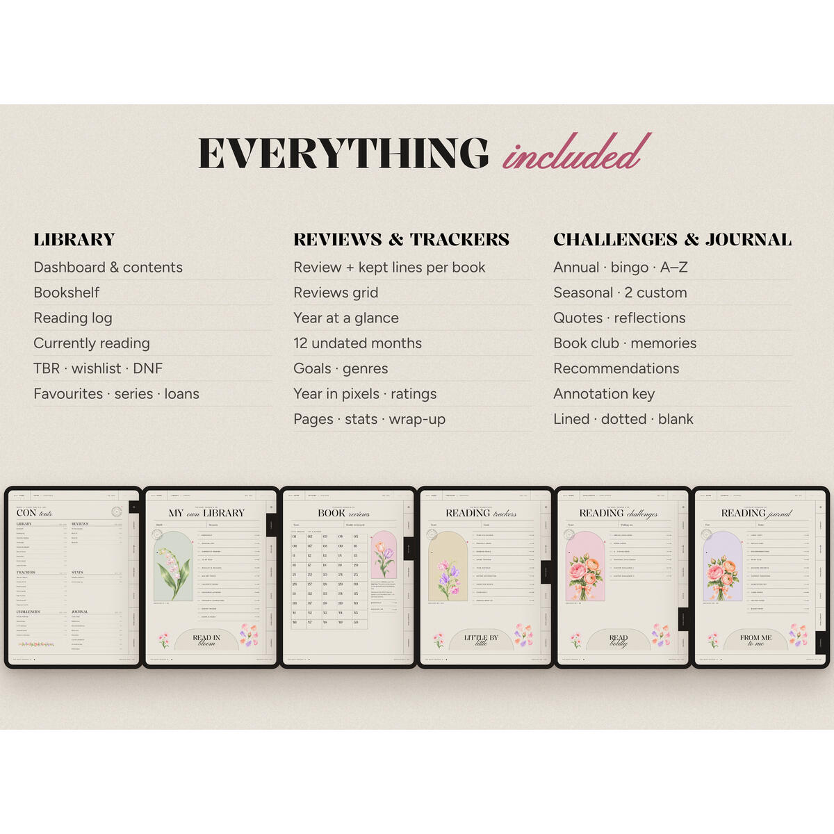 Digital Reading Journal Goodnotes Dark Mode Book Rebates - RebateKey
