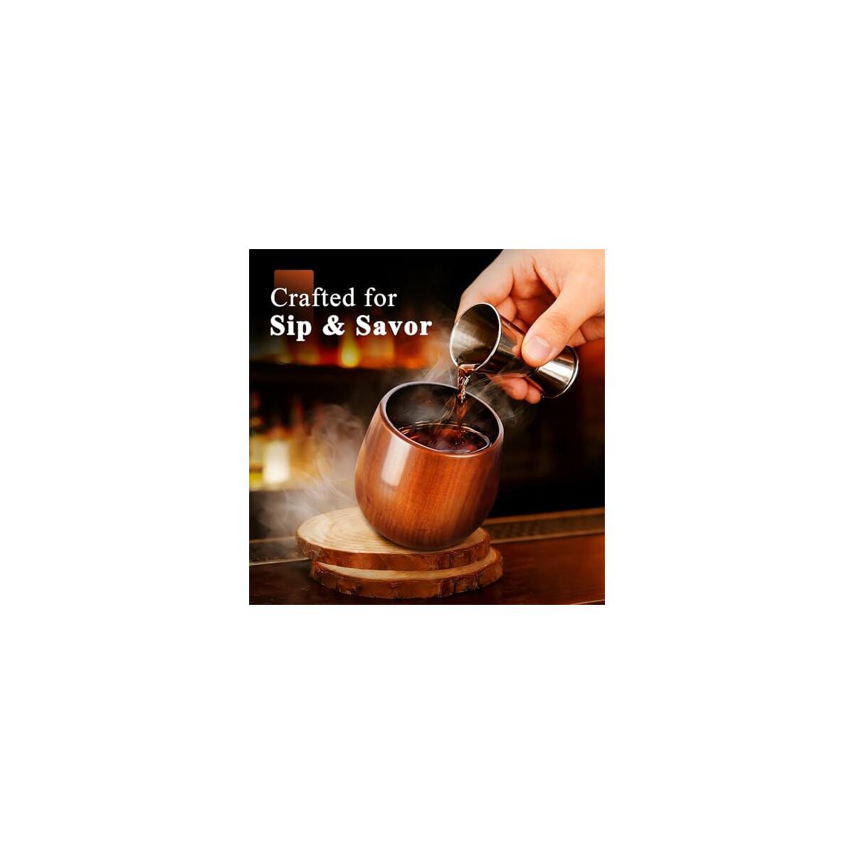 Charred Wooden Bourbon Drinking Glass Cash Back - RebateKey