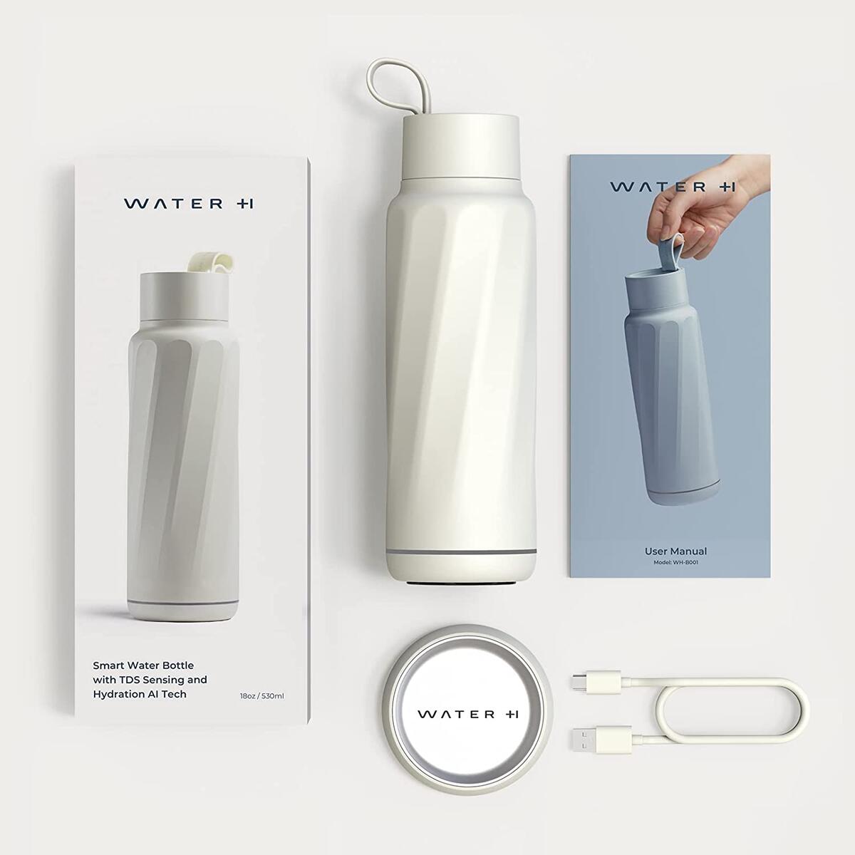 Smart Water Bottle with TDS Water Quality Sensor by WaterH