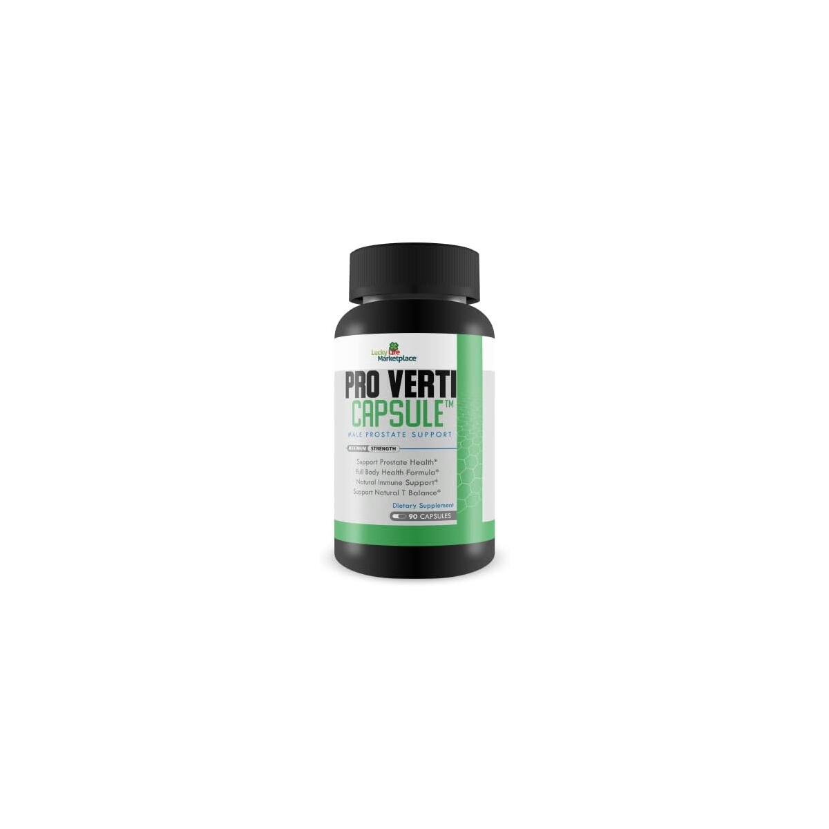 Pro Verti Capsule - Male Prostate Support - Promote Prostate Health & Normal Prostate Size - Support Healthy Hormone Production & Urine Flow - Aid Full Body Health & Healthy Prostate Function