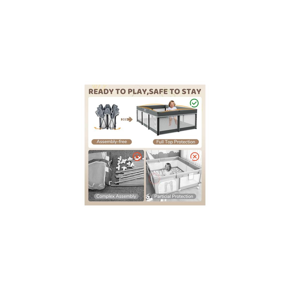 Foldable Baby Playpen With Mat 74x50 Cashback Rebate - RebateKey