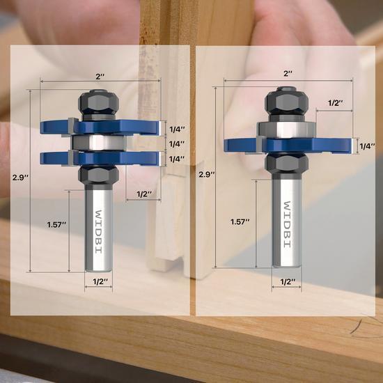 Tongue And Groove Router Bits Matched 2 Pcs Set 1 2 Shank Rebate