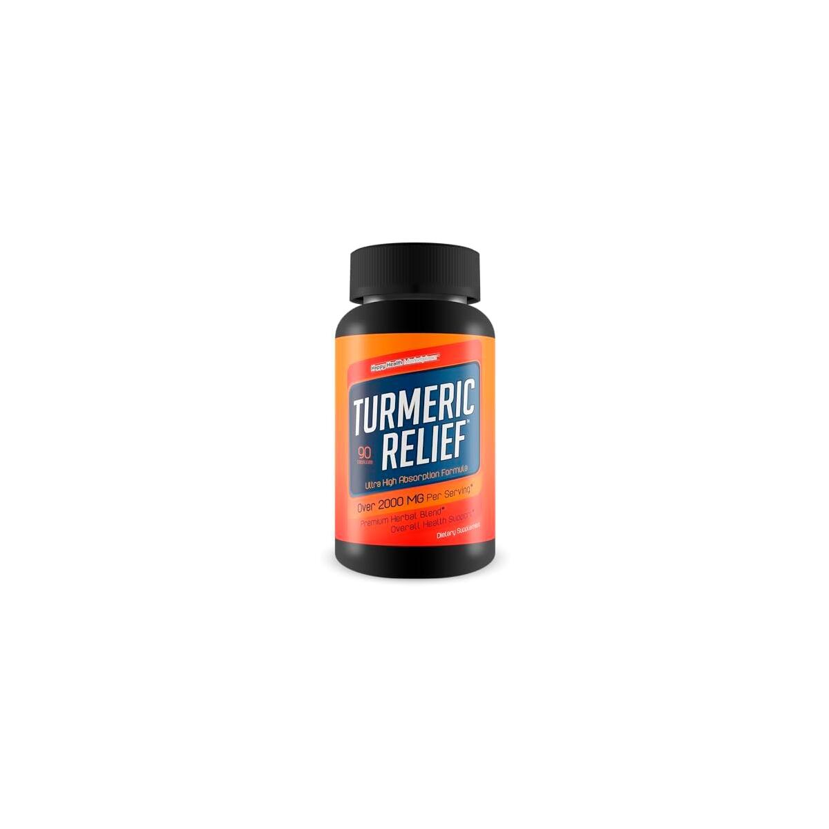Turmeric Relief - Our Best Turmeric Curcumin Supplement for Swelling & Immune Support - Extra Strength Turmeric Supplement - Natural Daily Relief Factor to Assist Discomfort & Inflammatory Health