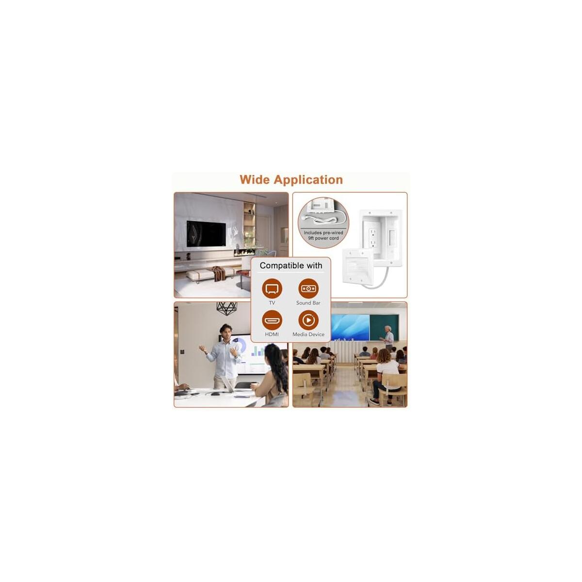 In Wall Cable Management Kit With Recessed Tv Cashback Rebates - RebateKey