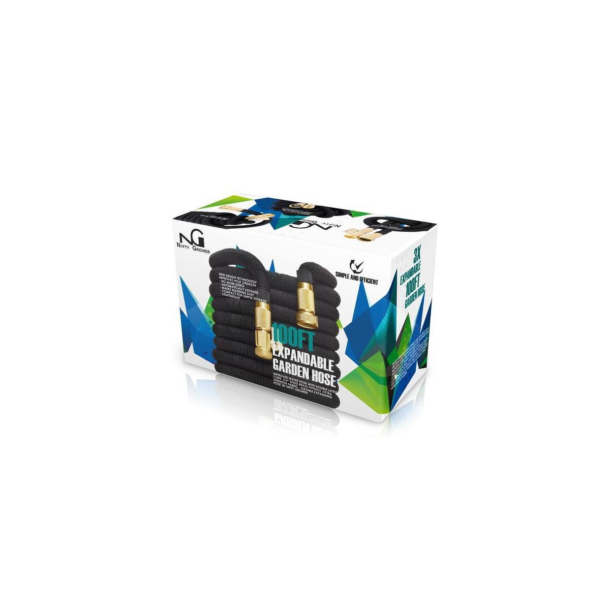 Nifty Grower 100ft Garden Hose New Expandable Water Hose With Double Latex Cor1 Cashback - RebateKey
