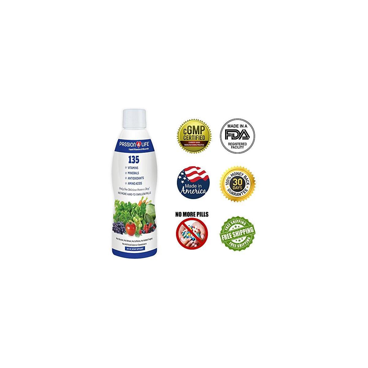 Passion 4 Life Mega Liquid Multivitamins, Trace Minerals & Amino Acids