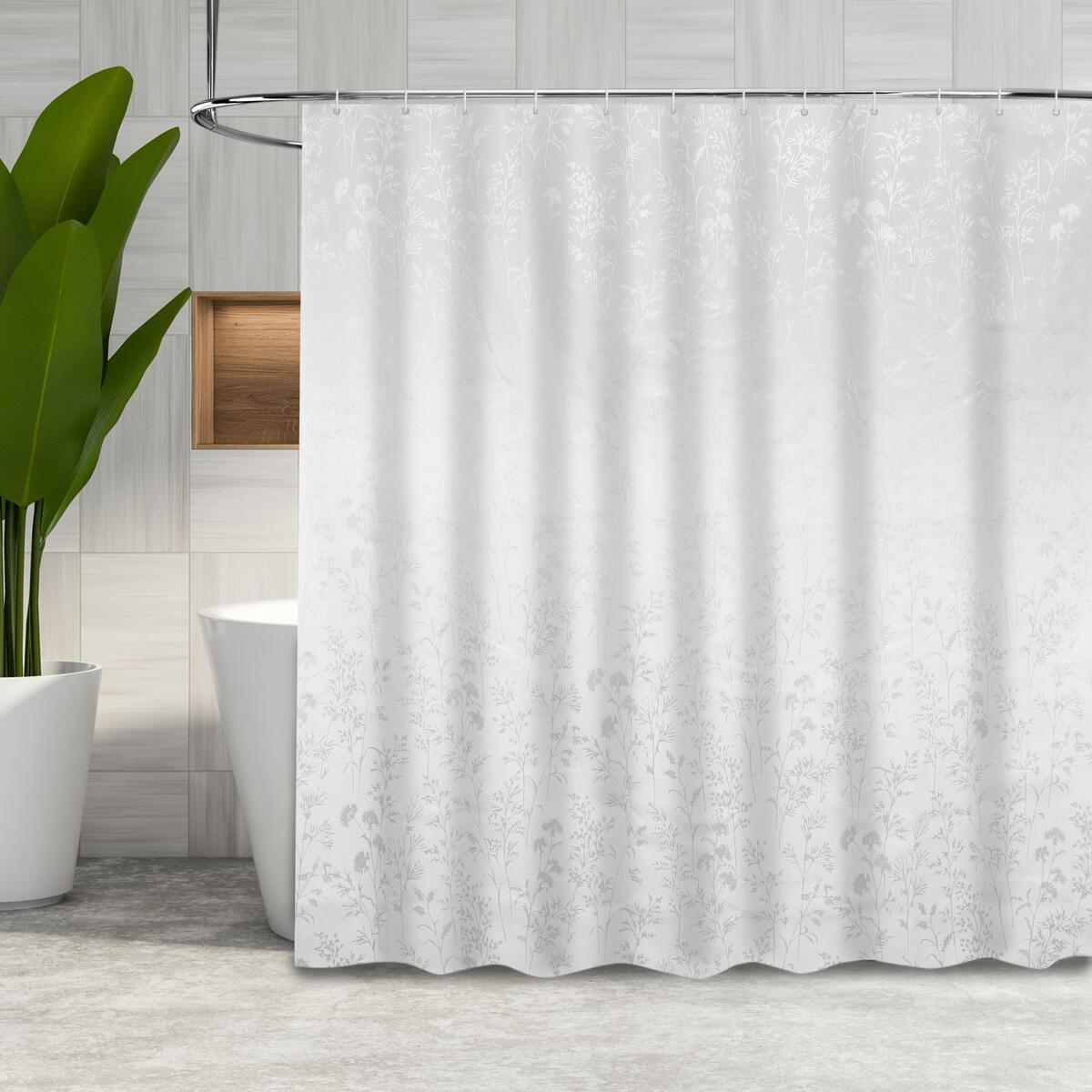 White Floral Shower Curtain Cashback Rebate - RebateKey