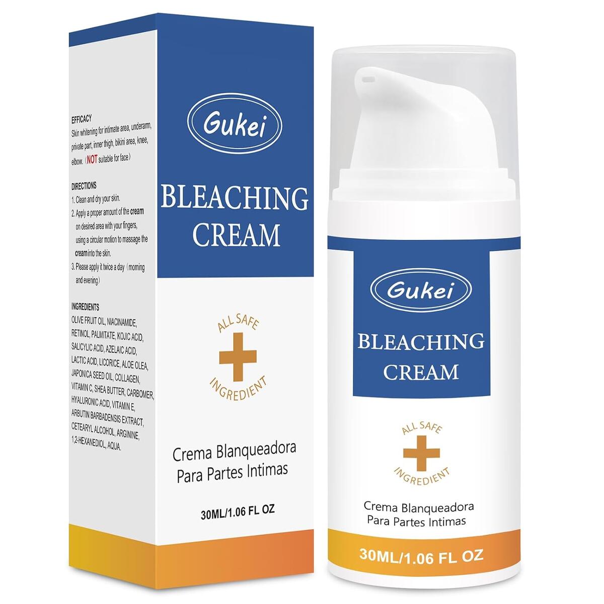Skin Lightening Bleaching Cream for Intimate Area with Niacinamide, Arbutin, Tranexamic Acid and Vitamin C, Even Skin Tone for Body, Underarm, Knees, Elbows, Inner Thigh, Bikini Areas Whitening 30ML