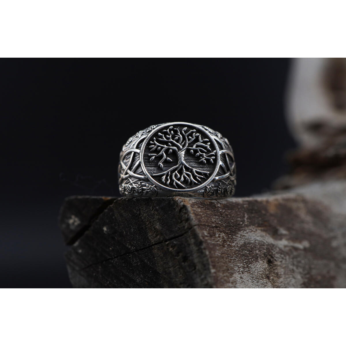 925k Sterling Silver Yggdrasil Ring Cash Back - RebateKey
