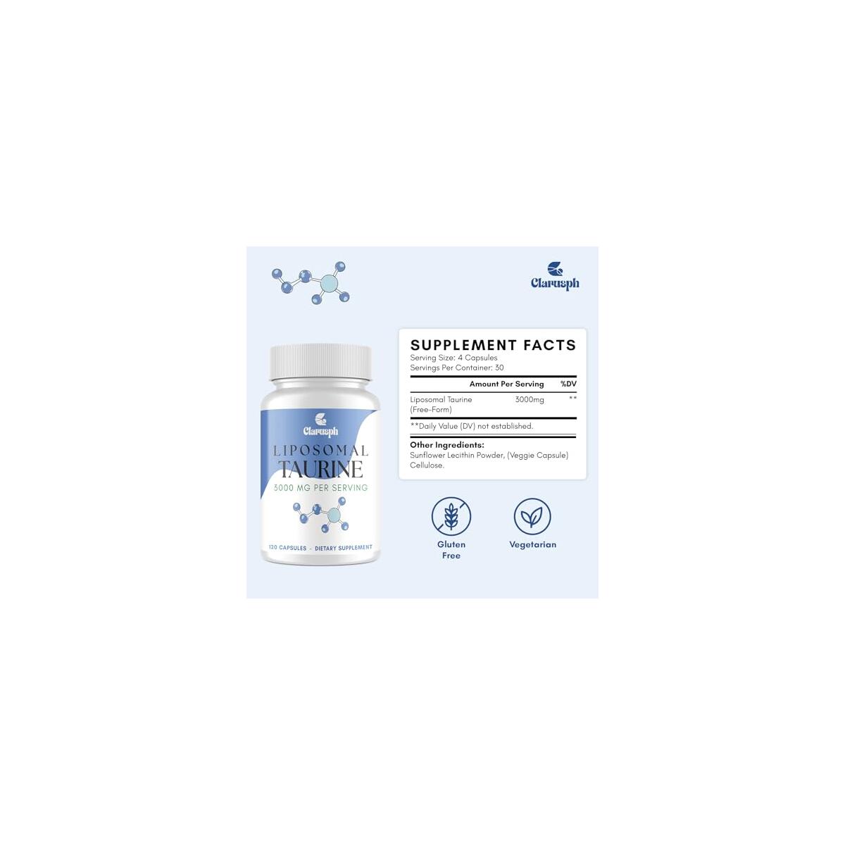 Liposomal Taurine 3000mg 1 Cash Back - RebateKey