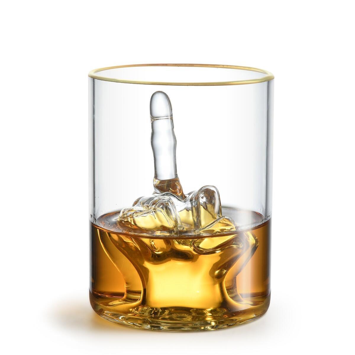 Middle Finger Funny Whiskey Glass 3 Rebate - RebateKey