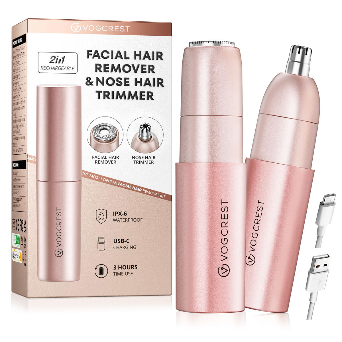 Nose Trimmer For Women 2 In 1 Rechargeable Facial Rebate - RebateKey