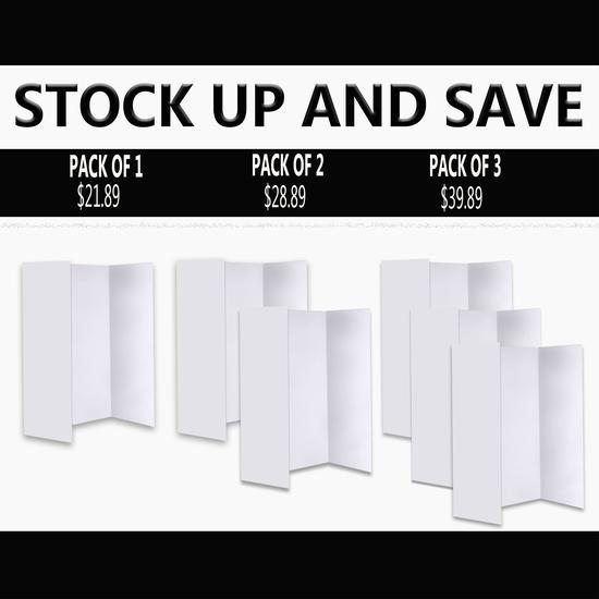 Upgraded 36 X 48 Trifold Poster Board Corrugated Cardboard Panel Cash