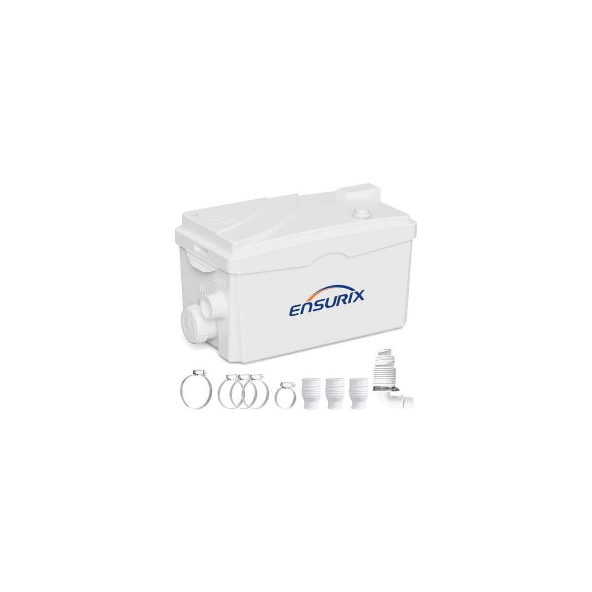 Utility Sink Pump, 1600GPH Drain System 500W Under-Basin Wastewater Unit for Laundry & Kitchen, 23FT Lift Sink Pump with Check Valve & Odor Filter