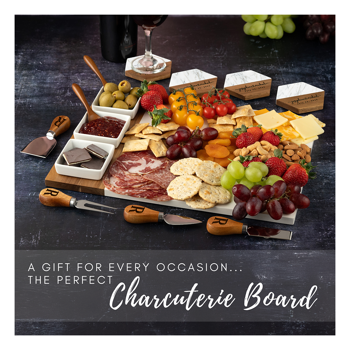 Personalized Charcuterie Board Couple Gift 2 Cashback - RebateKey