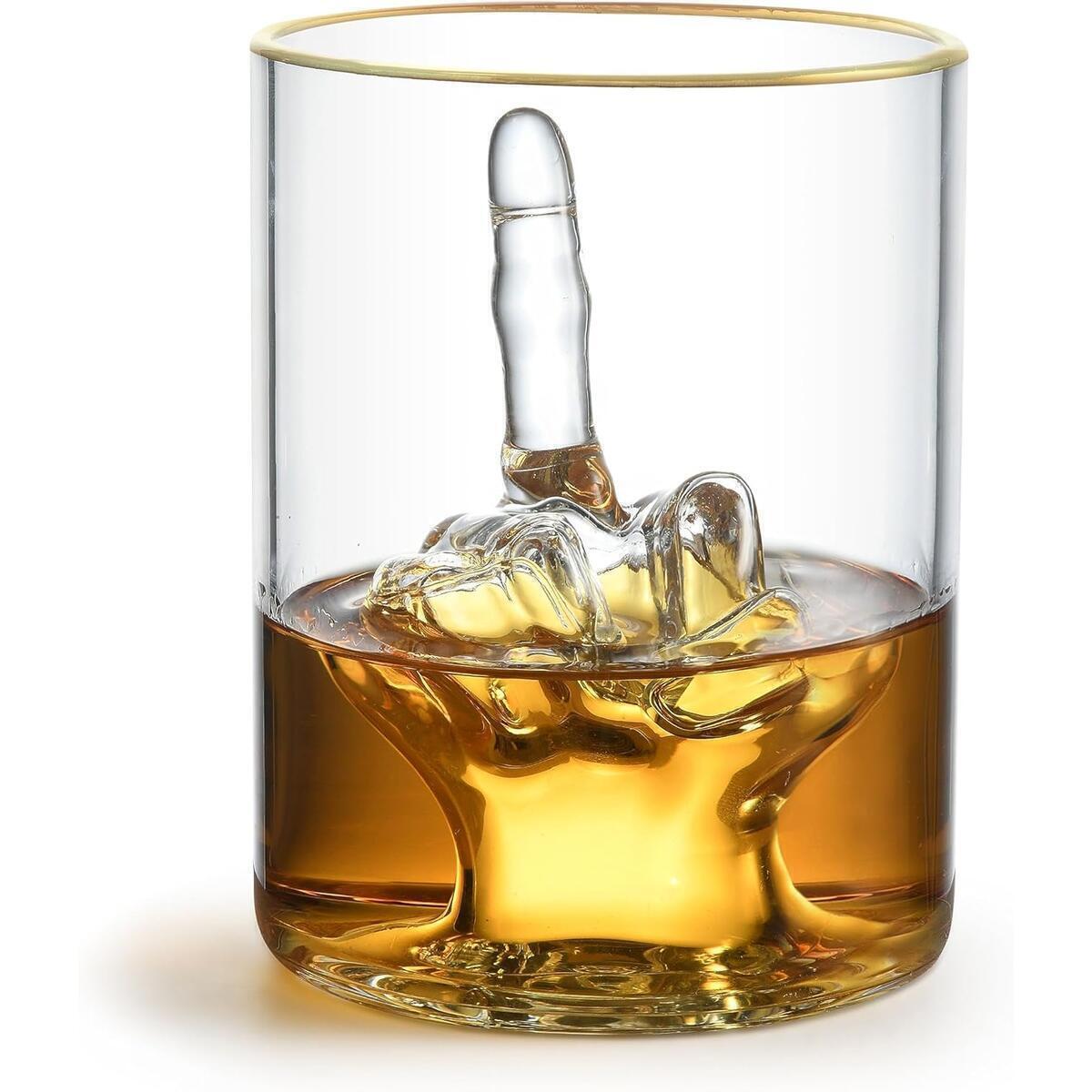 Middle Finger Funny Whiskey Glass 3 Rebate - RebateKey