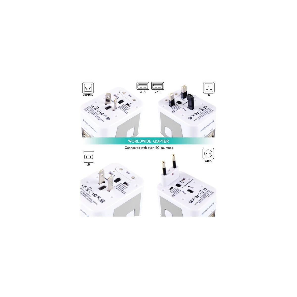 Travel Plug Adapter W 4 Usb Ports 110 To 220 Volt Ac European Adaptor Uk China3 Rebate - RebateKey