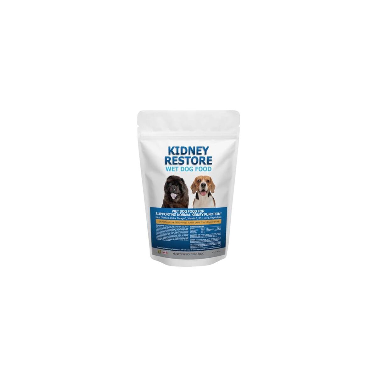 Non-Prescription Kidney Care Dog Food for Renal Support - Low Sodium Diet for Healthy Kidneys, Low Phosphorus Renal Food, Super Nutrients Make This Best Kidney Diet, Freshly Made in USA