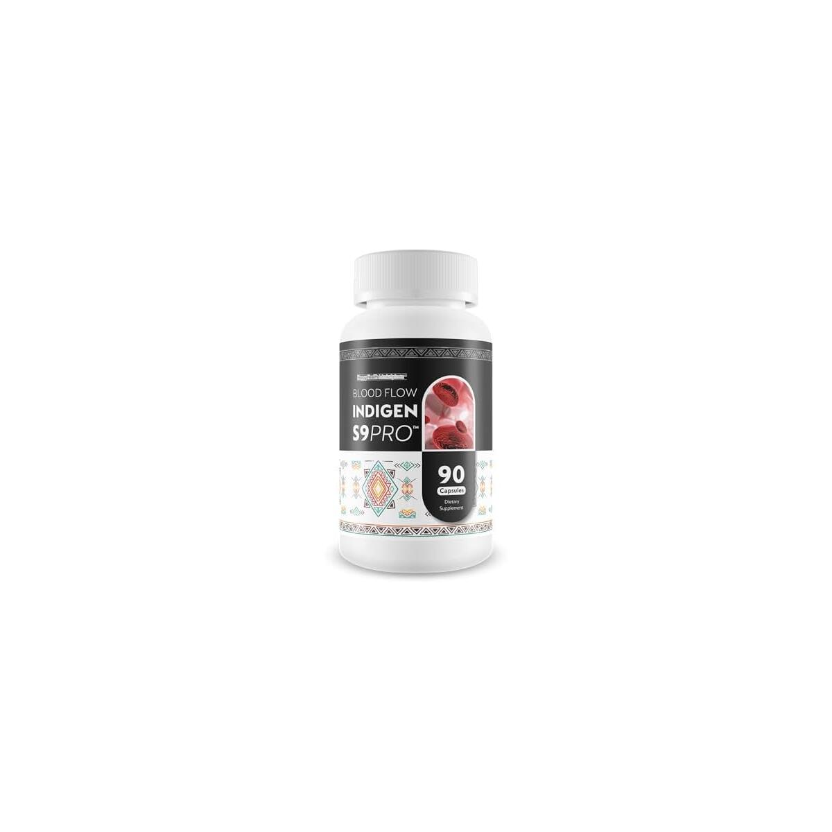 Blood Flow Indigen S9 Pro - Our Best Poor Circulation Supplements for Advanced Blood Flow Care - Blood Circulation Support - Blood Circulation Supplements for Healthy Blood Flow Help Blood Flow Pills