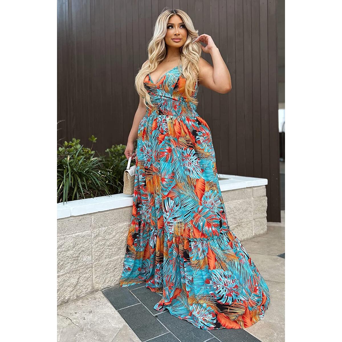 Ropical Floral Maxi Dress Cashback - RebateKey