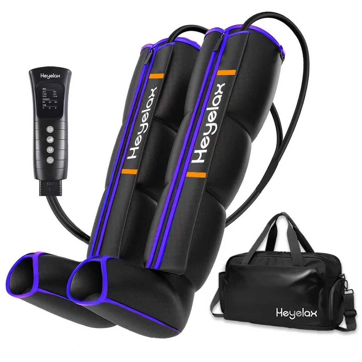 Heyelax Leg Compression Massager for Circulation and Pain Relief FSA, Recovery Boots Sleeve for Fast Therapy, Full Leg Massager as Ideal Gifts for Women Men (Medium)