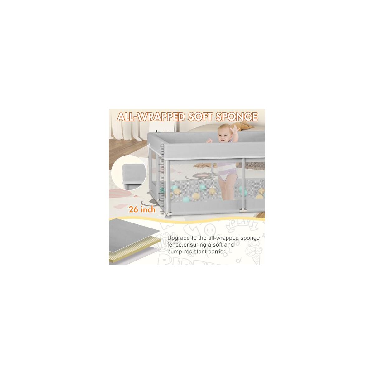 Playpen With Mat 71x59inch Cash Back - RebateKey