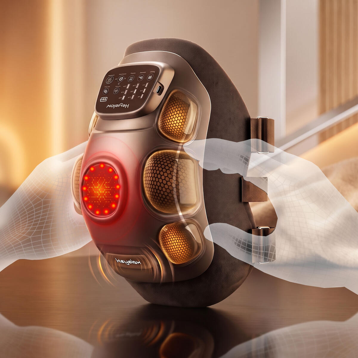 Shiatsu Knee Massager with Heat , 2026 Upgraded Cordless Kneading Massager for Knee Pain Relief, Ideal for Athletes, Seniors