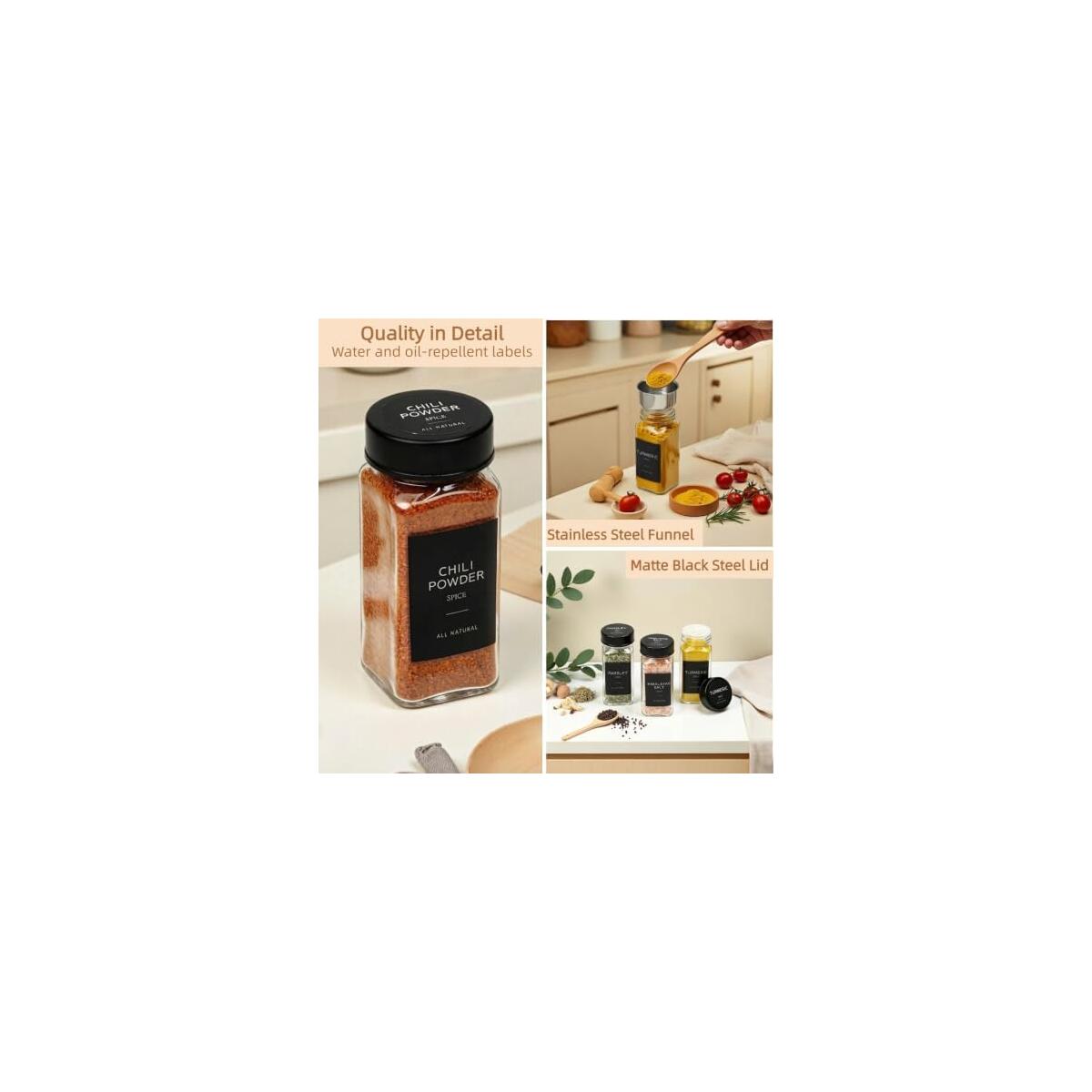 Glass Spice Jars With Label Seasoning Jars 26 Pc Cashback - RebateKey