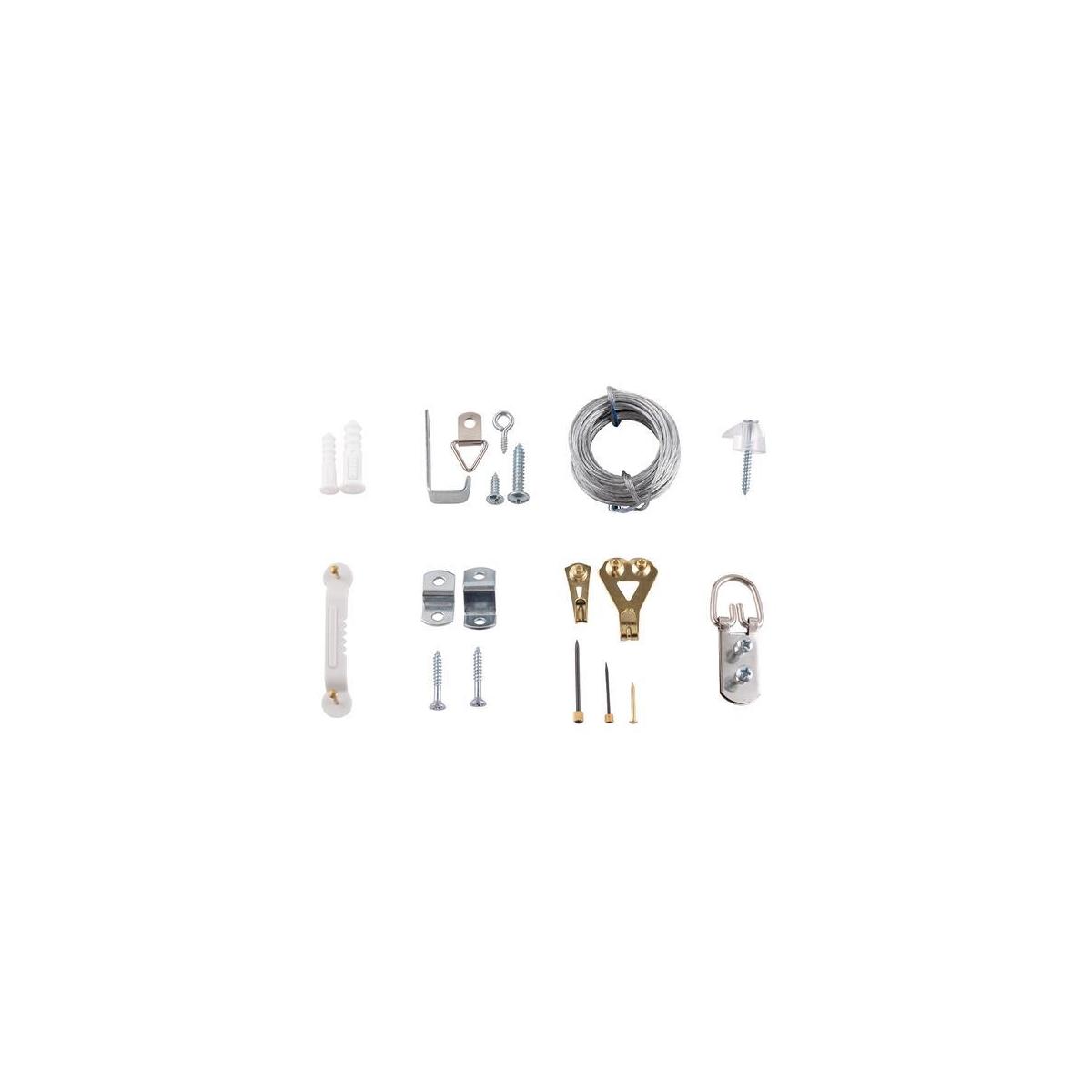 Mirror Hanging Kit 87 Piece Includes Wire，Offset Mirror Clips,Hangers