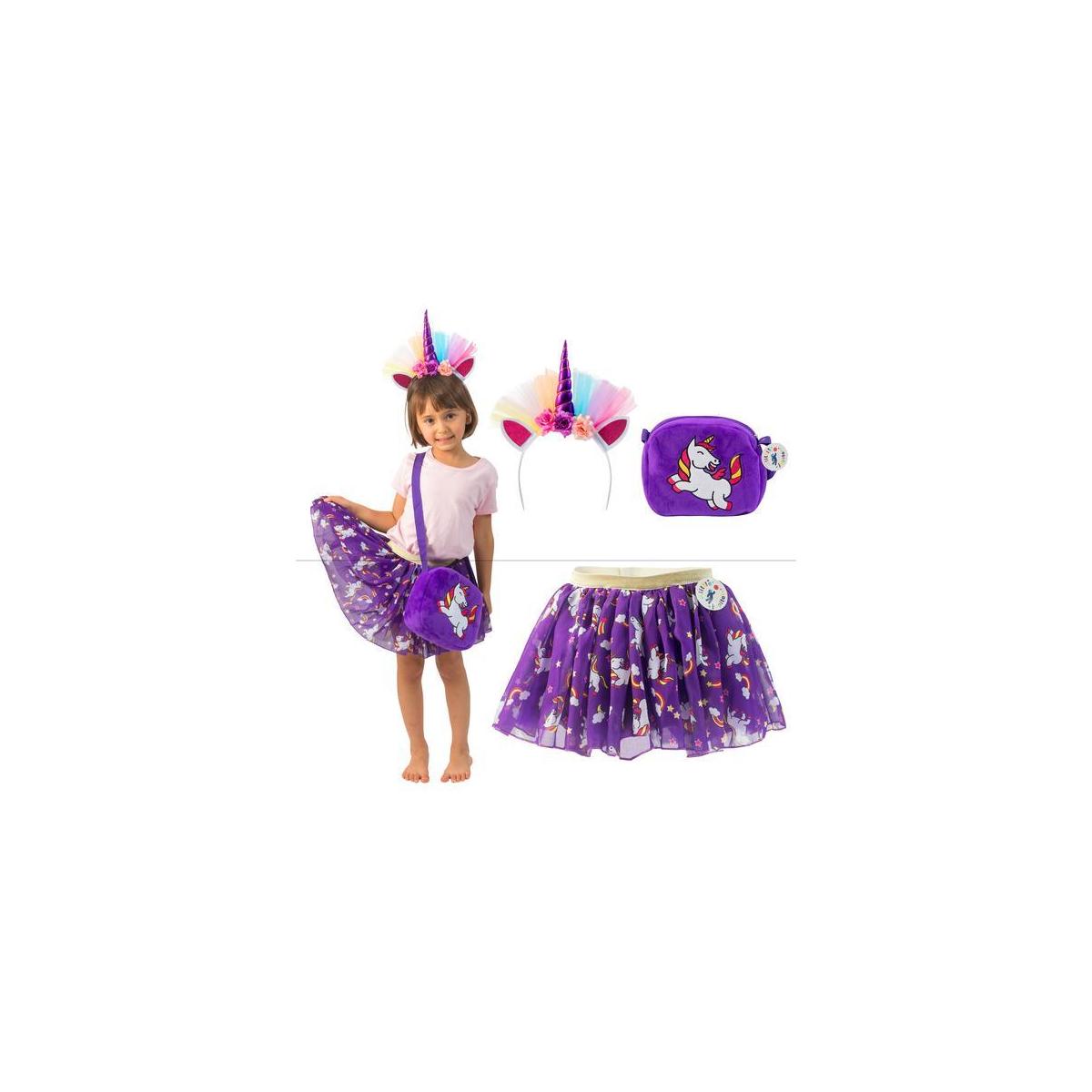 PINK & PURPLE OPTIONS: Printed Unicorn Dress Tutu 3pc Set ...