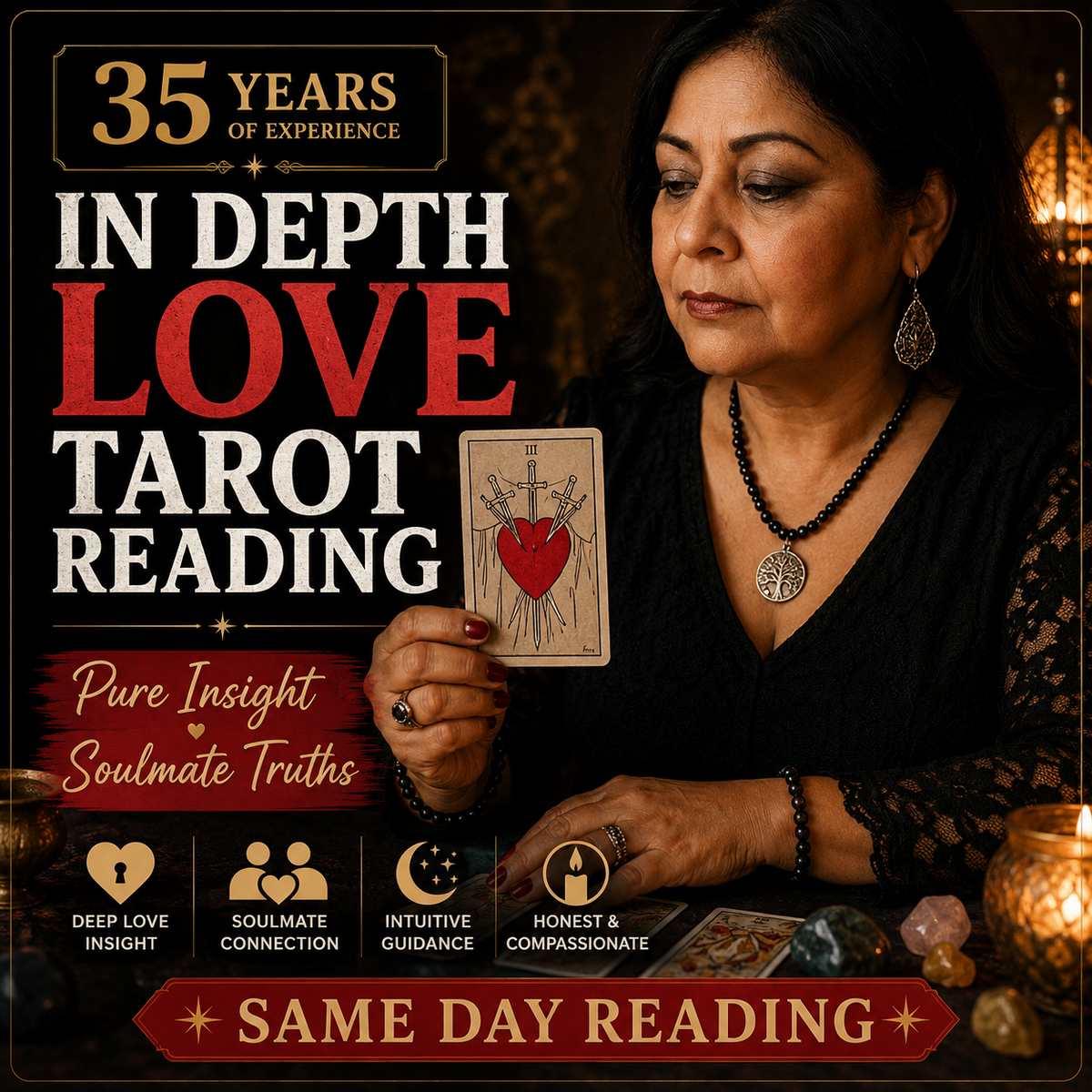 In-Depth Love Tarot Reading, Soulmate and Twin Flame Energy Guidance, Honest Relationship Insight and Clarity