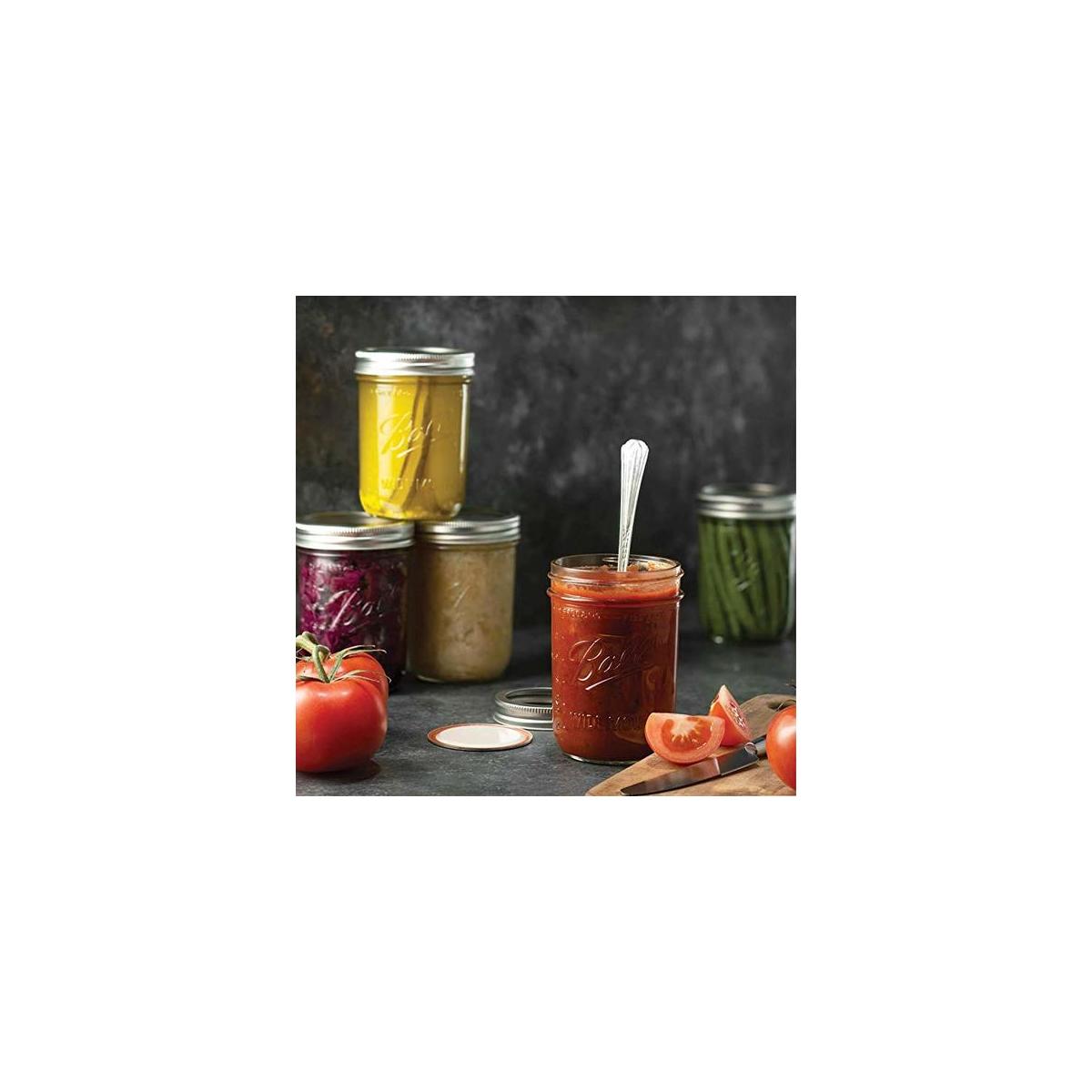 Ball Wide Mouth Mason Jars 16 Oz Pint Capacity 6 Pack Microwave