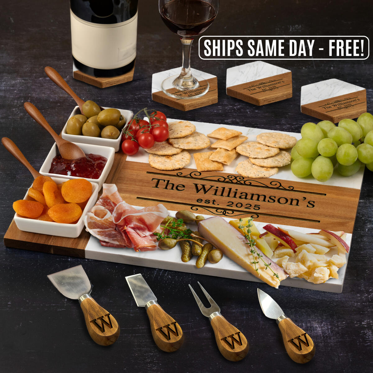 Only The Coasters Personalized Cheese Board Cash Back - RebateKey