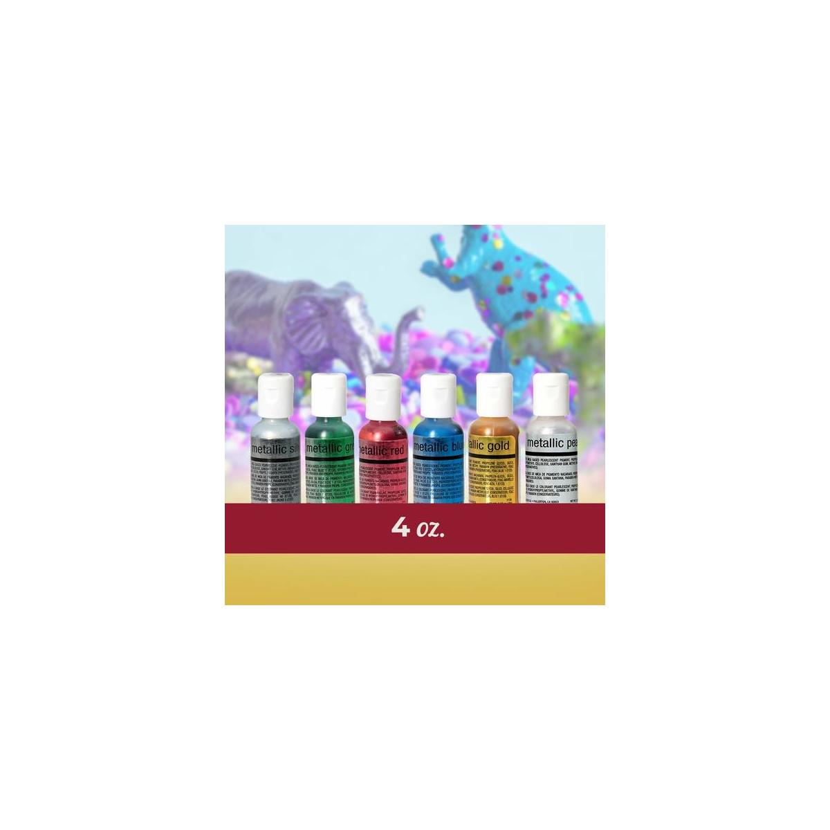 Chefmaster Airbrush Color Set 6 Pack Metallic Airbrush Food Coloring Set Edibl Cash Back - RebateKey