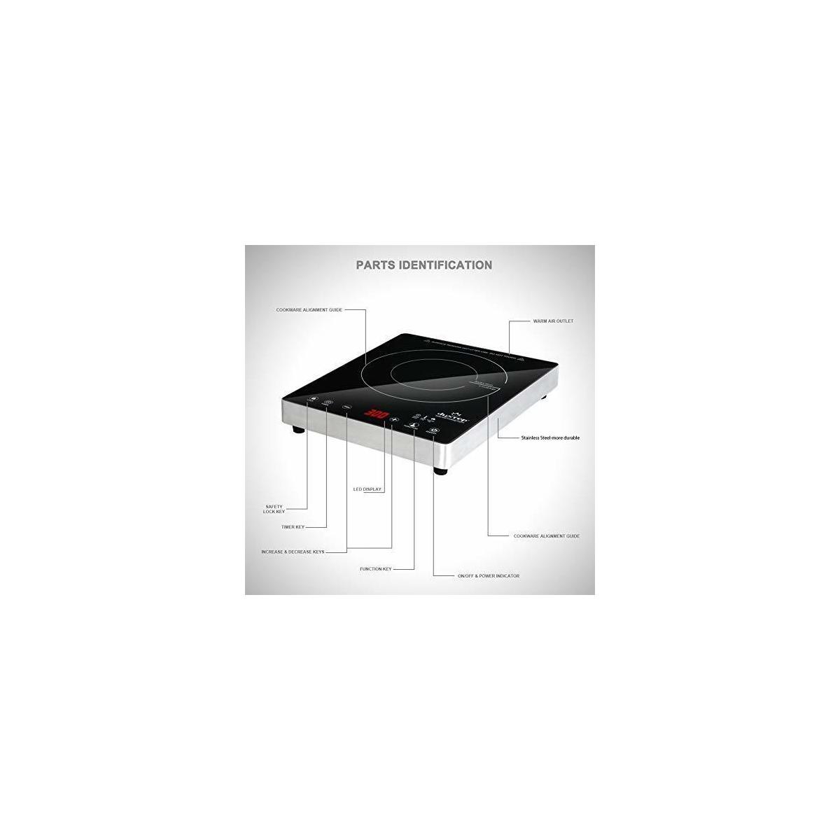 Duxtop E200a High End Full Glass Portable Touch Sensor Induction Cooktop5 Cashback - RebateKey