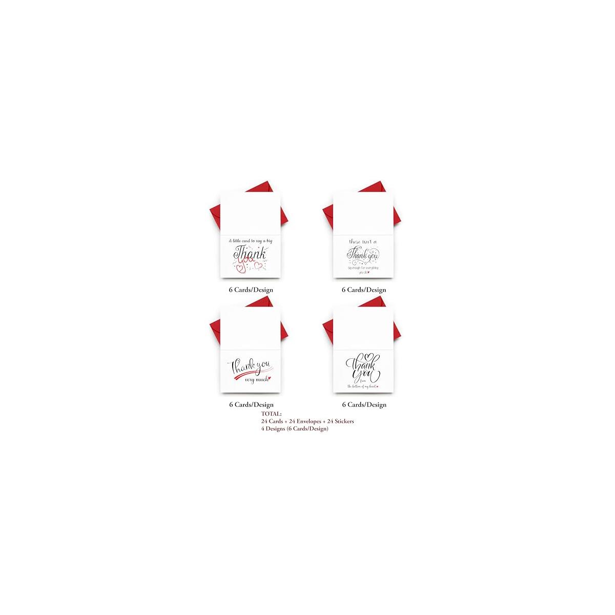 Thank You Cards With Envelopes 24 Pack 3 5x5 Cashback - RebateKey