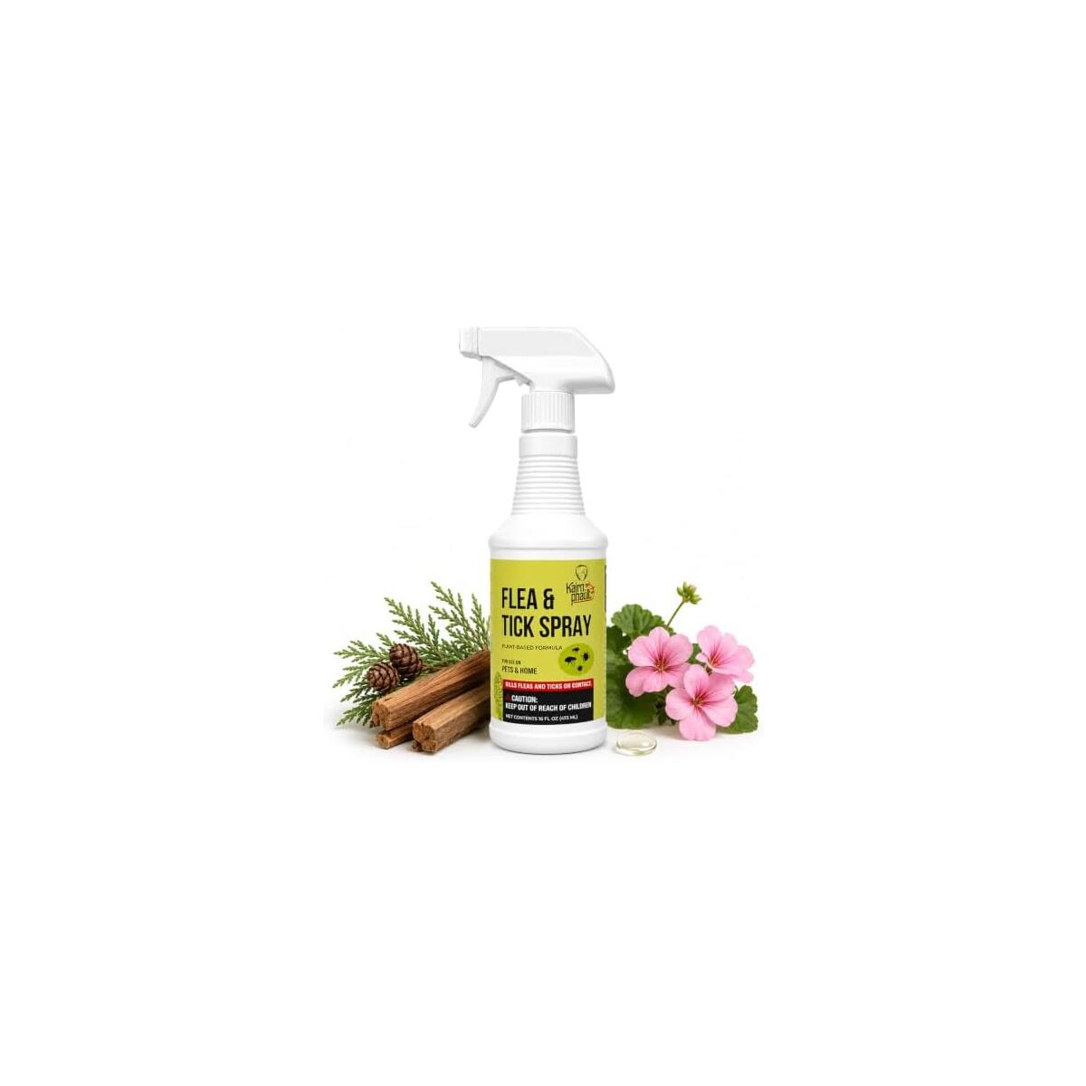 FEA Spray for Home, Plant-Based Flea & Tick Repellent Spray for Dogs, Cedarwood Oil for Pest Control, Ready-to-Use Tick Repellent for Dogs, Carpets, Furniture, House & Pet Areas, 16 Fl Oz