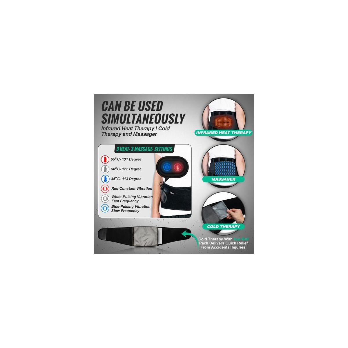 3in1 Cordless Infrared Heating Pad Lower Back Massage Lumbar Support Belt With2 Cash Back - RebateKey