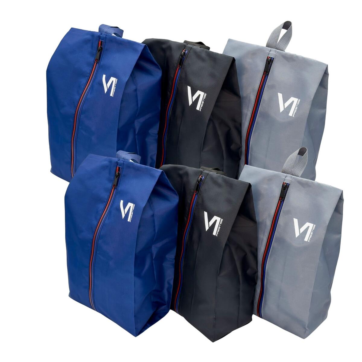 Shoe Bags for Travel with Waterproof Zipper-Durable Polyester Material Shoe Pouch - Large Size Gym Cleat Bag Smell Dust Proof Unisex/Lightweight 6-pack Set