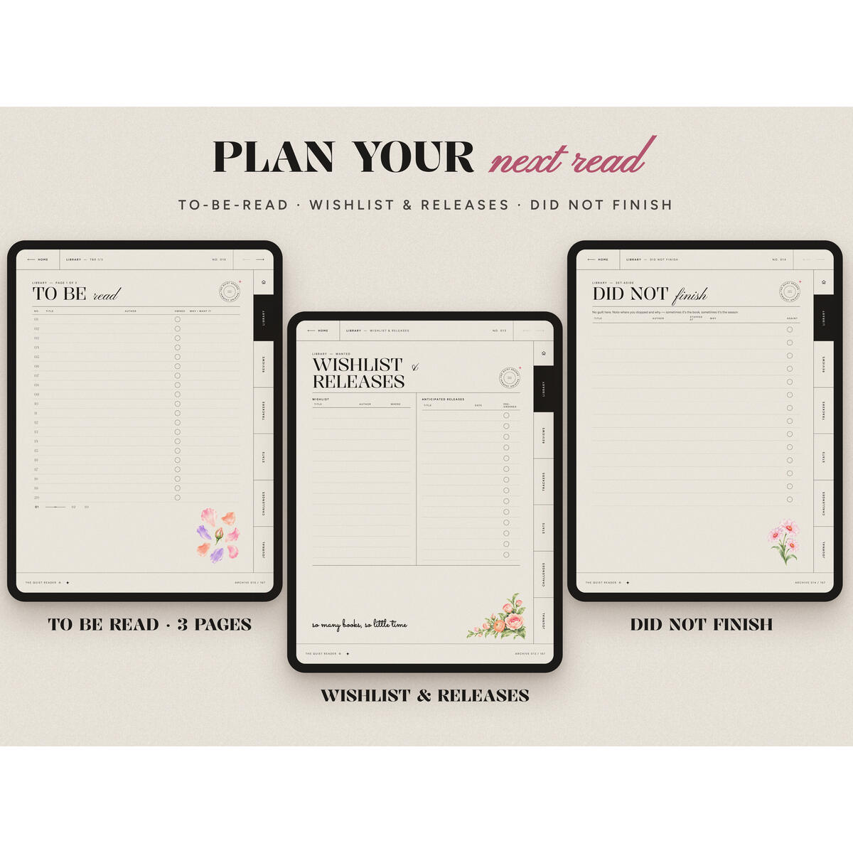 Digital Reading Journal Goodnotes Dark Mode Book Rebates - RebateKey