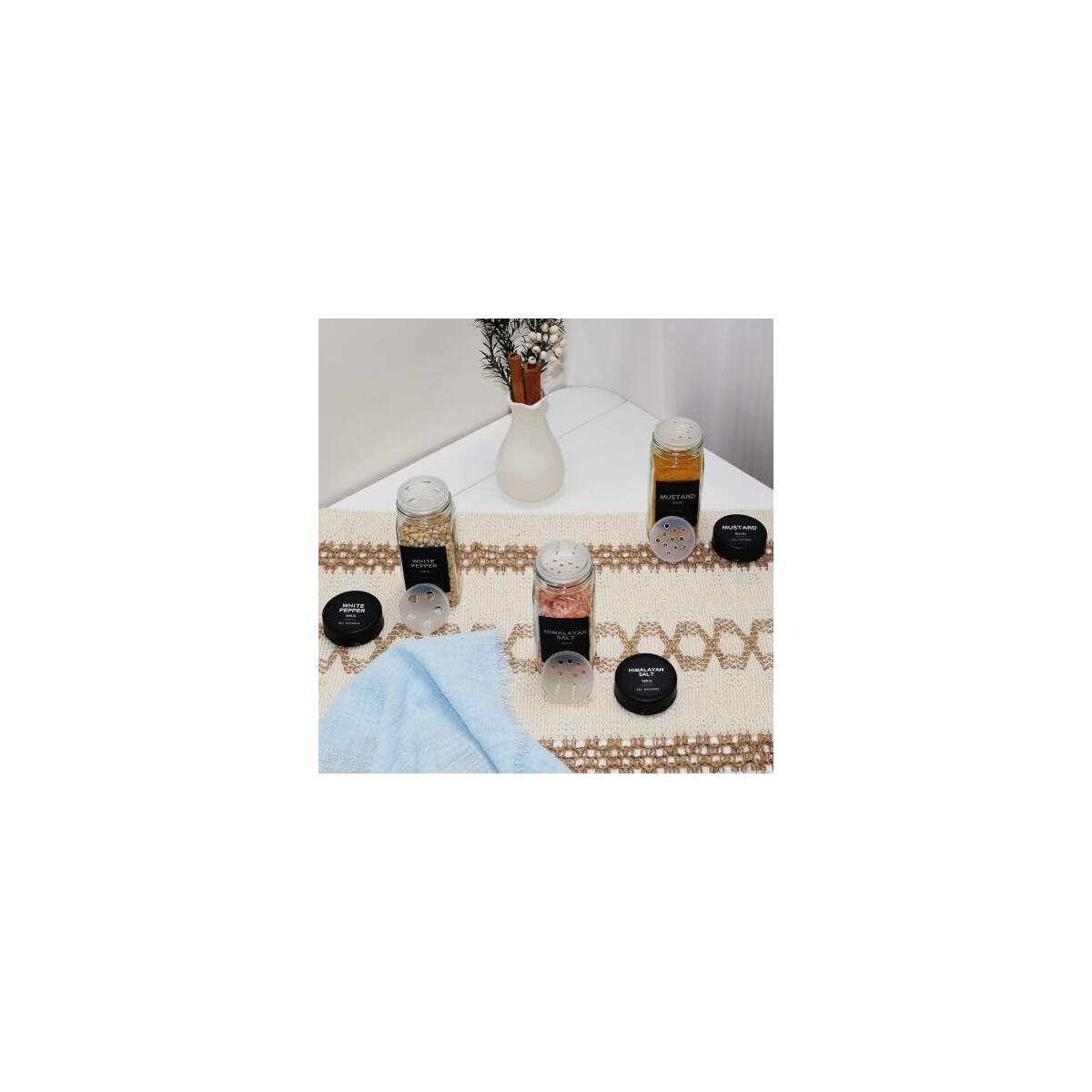 Glass Spice Jars With Label Seasoning Jars 26 Pc Cashback - RebateKey