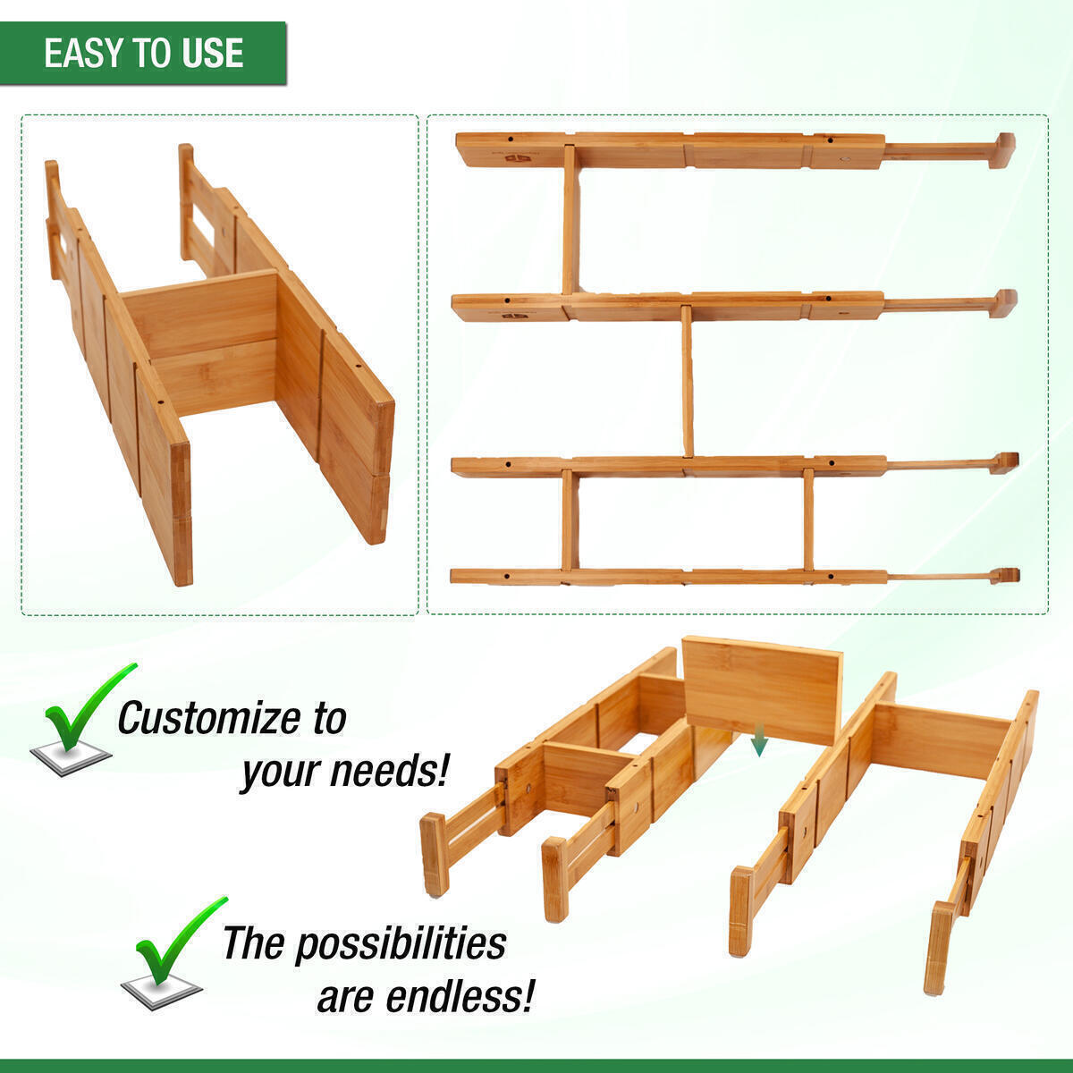 Adjustable Bamboo Drawer Dividers Cashback Rebate - RebateKey